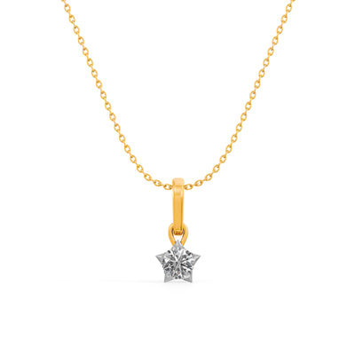 Solara Drop 9KT Gold Lab Grown Diamond Necklace