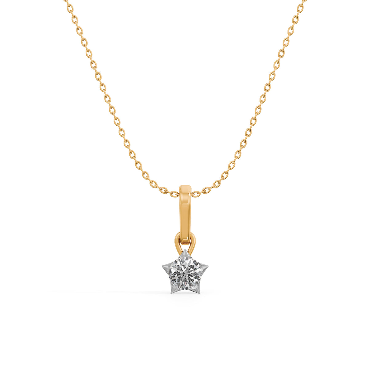 Solara Drop 9KT Gold Laboratory Grown Diamond Necklace