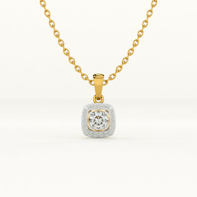Square Cluster Lab-Grown Diamond Customizable Necklace