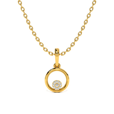 Nova Orbit 9KT Gold Lab Grown Diamond Pendant