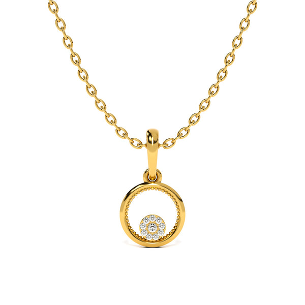 Nova Orbit 9KT Gold Lab Grown Diamond Pendant - 4
