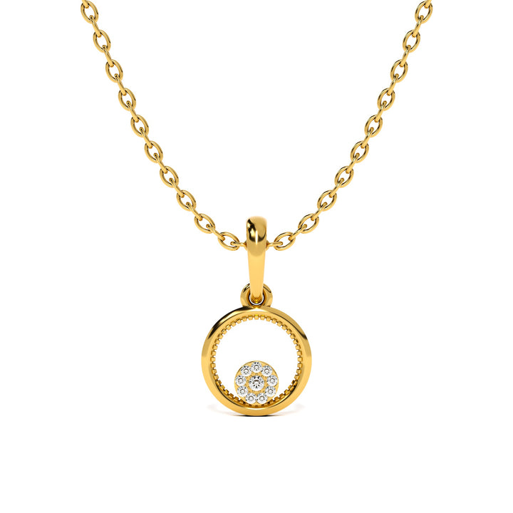 Nova Orbit 9KT Gold Lab Grown Diamond Pendant - 4