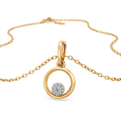 Nova Orbit 9KT Gold Lab Grown Diamond Pendant