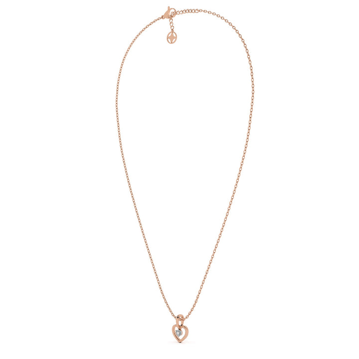 Heart 9KT Gold Lab Grown Diamond Pendant - 3