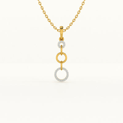 Golden Loops of Grace Lab-Grown Diamond Customizable Pendant