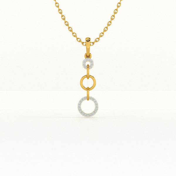 Golden Loops of Grace Lab-Grown Diamond Customizable Pendant