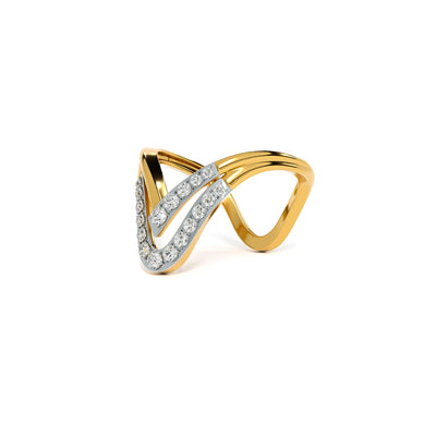 Elegance 9KT Gold Lab Grown Diamond Ring