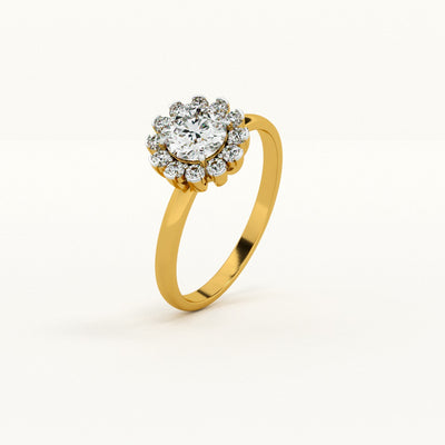 Floral Burst Lab-Grown Diamond Customizable Ring