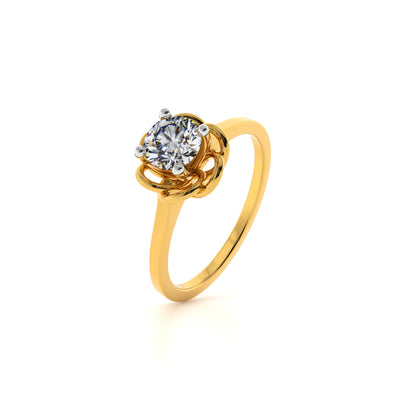 Six Petal Sparkler 9KT Gold Lab Grown Diamond Ring