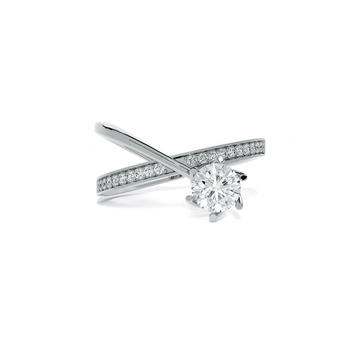 Crisscross 9KT Gold Lab Grown Diamond Ring - 3