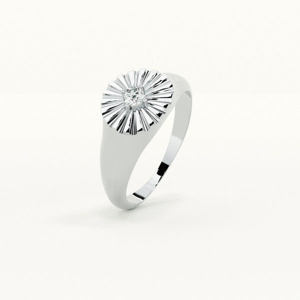 Radiance Studded 925 Sterling Silver Ring