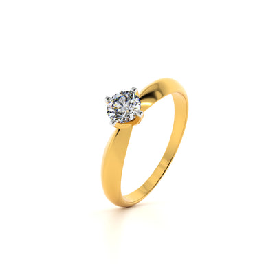 Timeless Sparkle 9KT Gold Lab Grown Diamond Ring