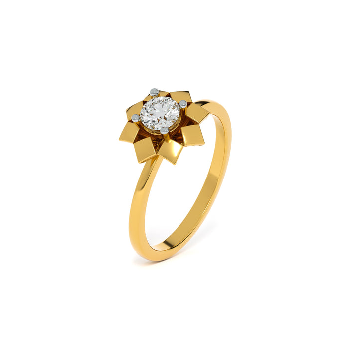 Framed Sparkle 9KT Gold Lab Grown Diamond Ring - 2