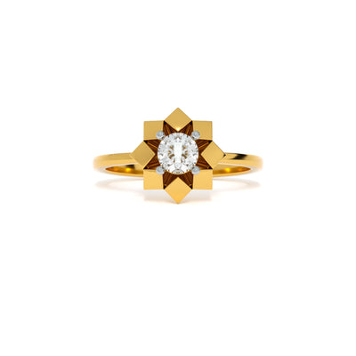 Framed Sparkle 9KT Gold Lab Grown Diamond Ring