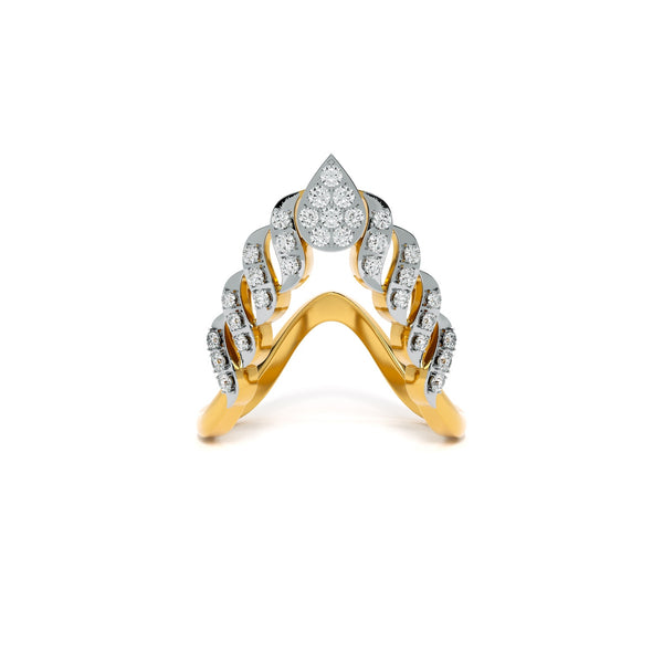 Regal Chain 9KT Gold Lab Grown Diamond Ring