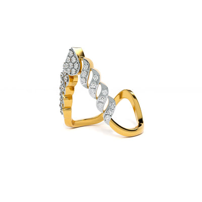 Regal Chain 9KT Gold Lab Grown Diamond Ring