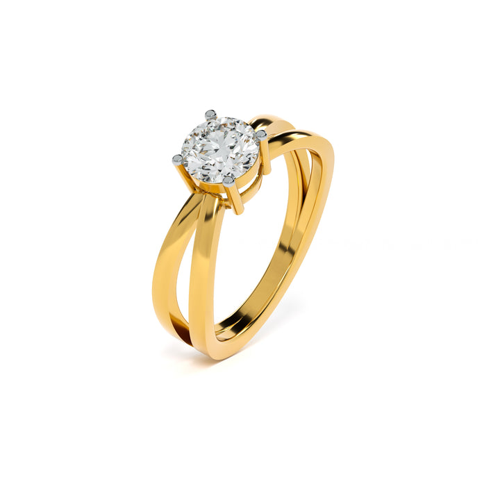 Modern Twist 9KT Gold Lab Grown Diamond Ring -  4