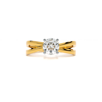 Modern Twist 9KT Gold Lab Grown Diamond Ring