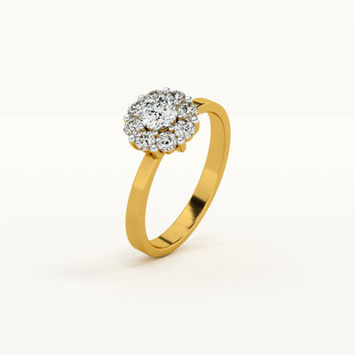 Nine Stone Cluster Lab-Grown Diamond Customizable Ring