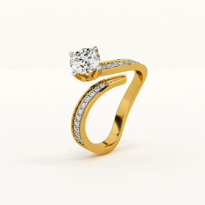 The Comet Tail Lab-Grown Diamond Customizable Ring