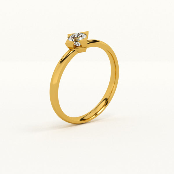 Timeless Marquise Lab-Grown Diamond + Gold Vermeil Ring | 0.24 carat