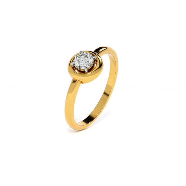 Minimalist Solitaire 9KT Gold Lab Grown Diamond Ring