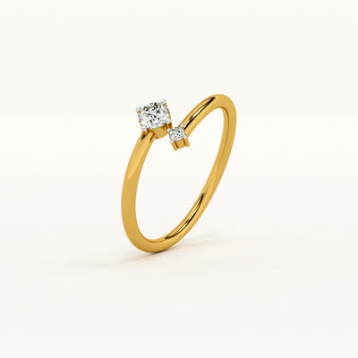 Twin Sparkle Lab-Grown Diamond Adjustable Customizable Ring