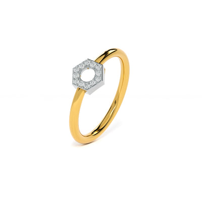 Circular 9KT Gold Lab Grown Diamond Ring