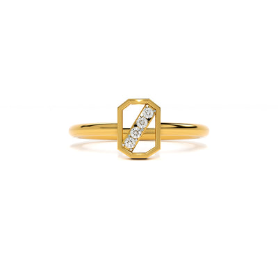 Radiant Path 9KT Gold Lab Grown Diamond Ring