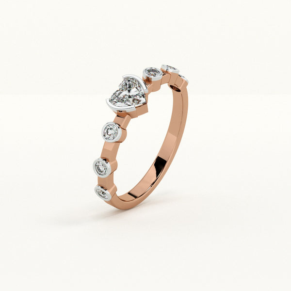 Celestial Heart Lab-Grown Diamond Customizable Ring