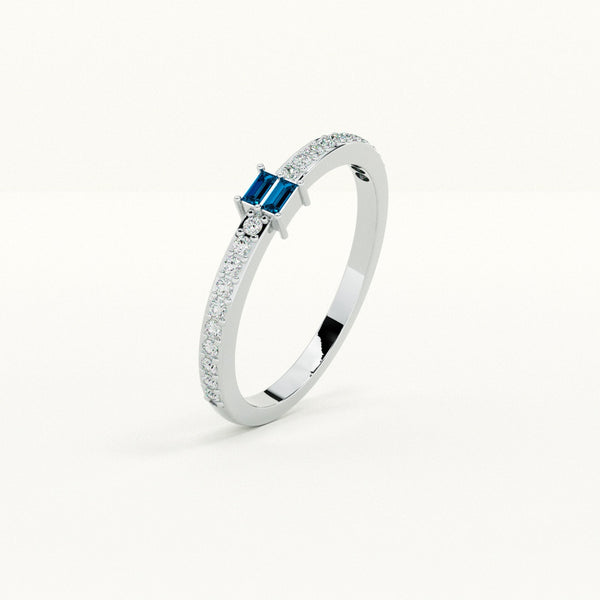 Sapphire Echo 6KT 0.15 Carat lab-Grown Diamond Band