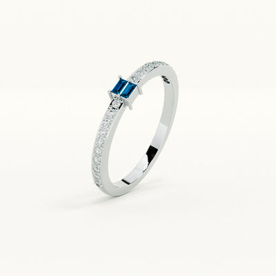 Sapphire Echo  Lab-Grown Diamond Customizable Ring