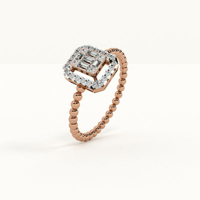 Radiant Halo Lab-Grown Diamond Customizable Ring