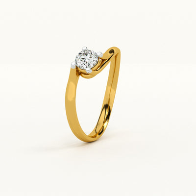 Graceful Twist Lab-Grown Diamond Customizable Ring