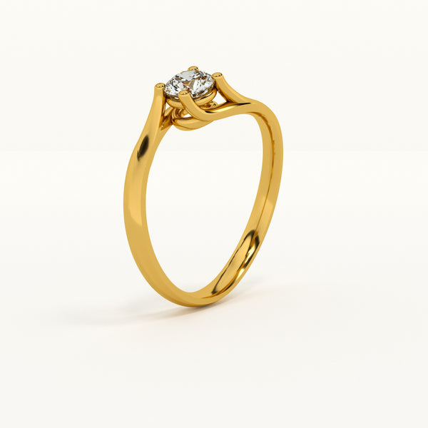 Graceful Twist Lab-Grown Diamond + Gold Vermeil Ring | 0.24 carat