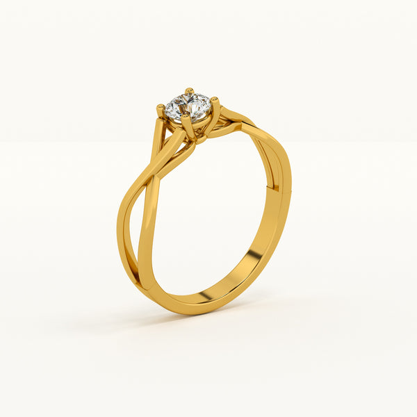 Infinity Weave Lab-Grown Diamond + Gold Vermeil Ring | 0.27 carat