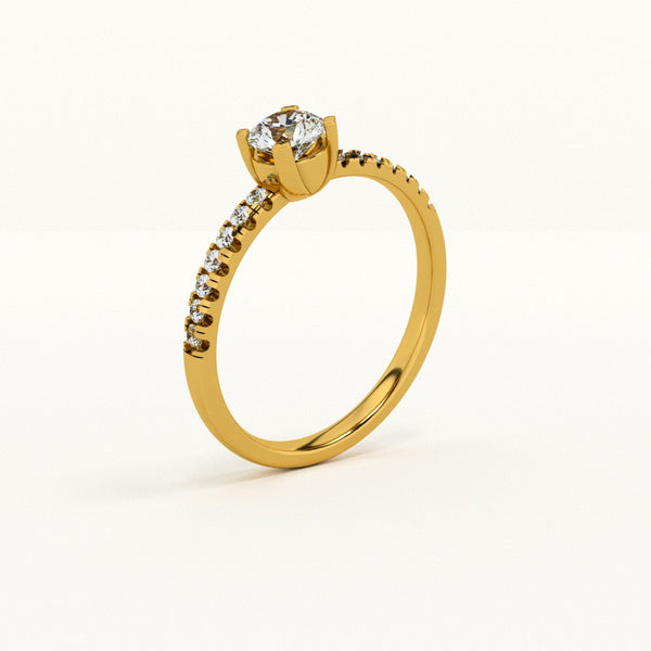 Golden Glow Lab-Grown Diamond + Gold Vermeil Ring | 0.32 / 0.14 carat