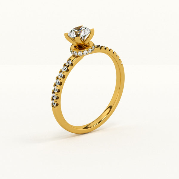 Rose Radiance Lab-Grown Diamond + Gold Vermeil Ring | 0.36 / 0.19 carat