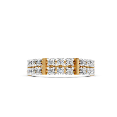 Bold Cluster 9KT Lab grown Diamond Band Ring