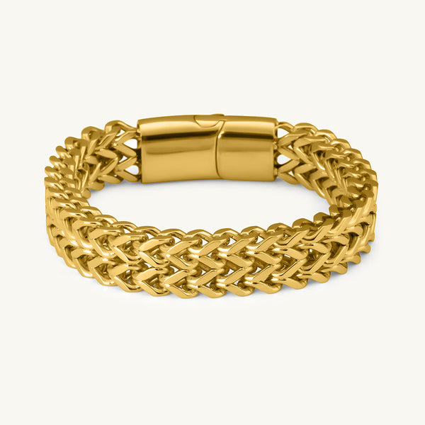 Statement Interwoven Gold Men's Bracelet