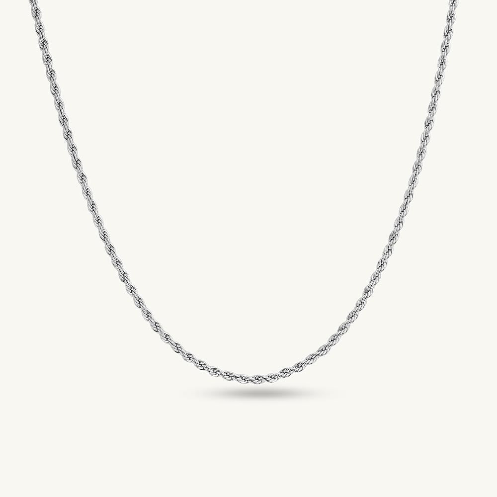 Silver-Toned Rope Chain for Men