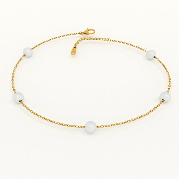 Gold Pearl Anklet