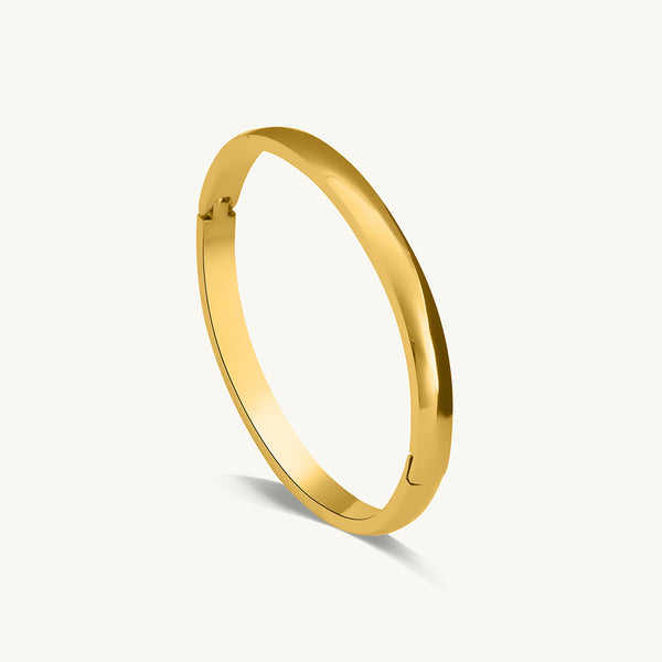 Plain Gold Bangle Bracelet - 5 mm