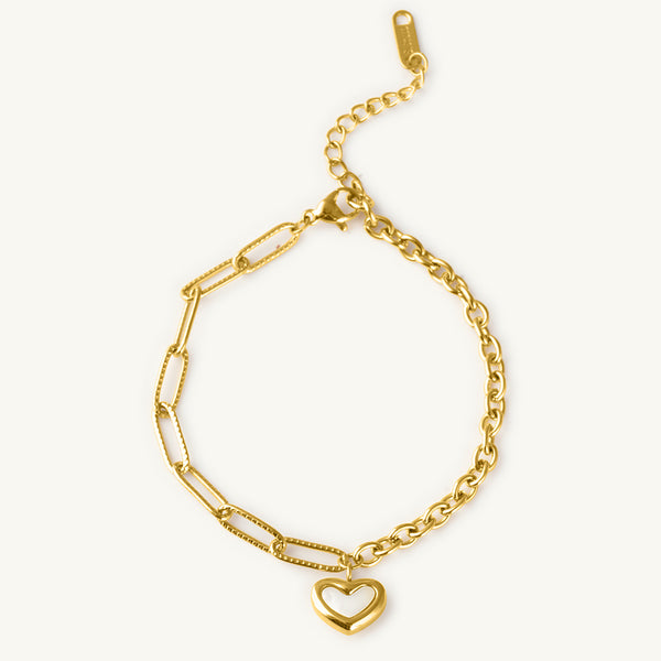 Heart Link Chain Bracelet