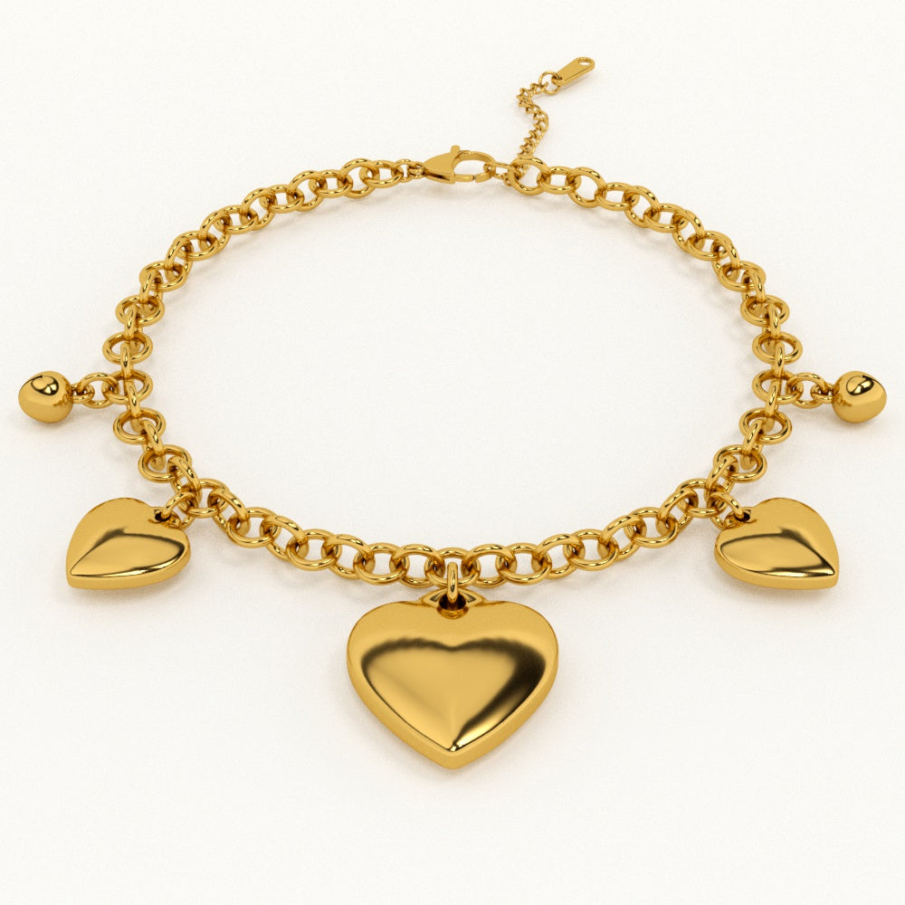 Multiple Love Heart Charm Bracelet