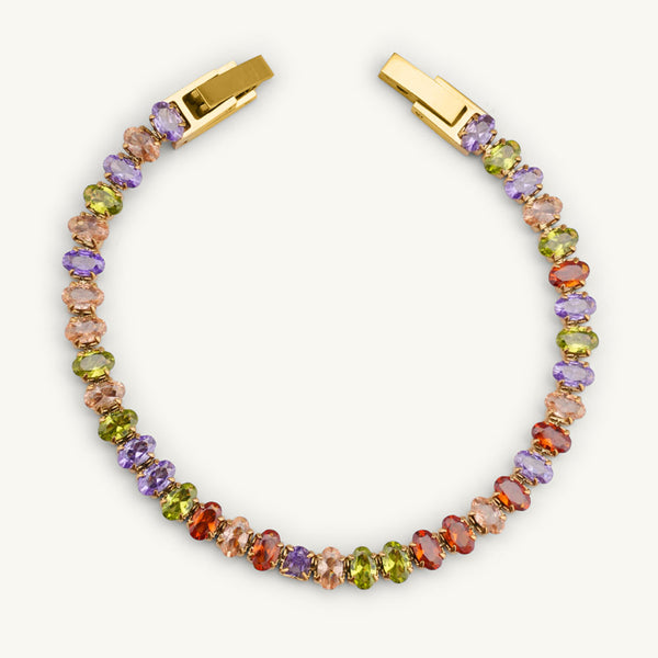 Rainbow Radiance Tennis Bracelet