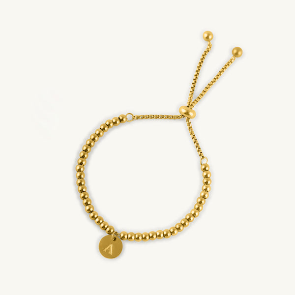 Gold Beaded Charm Bracelet