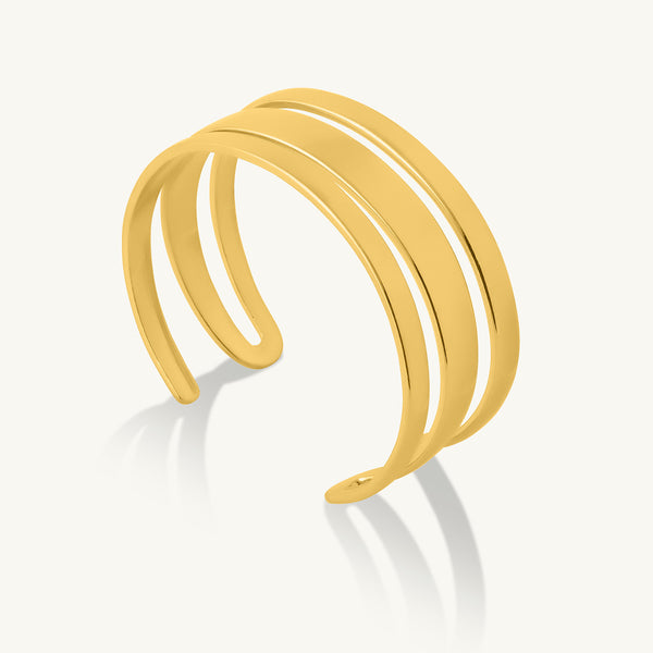 Twin-Bar Open Cuff Bracelet