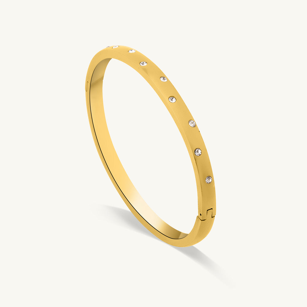 Gold Dot Stud Bangle