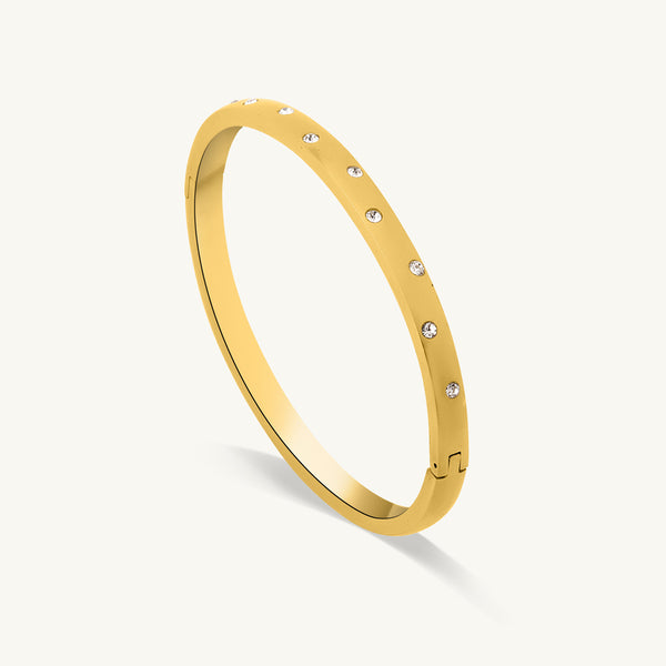 Gold Dot Stud Bangle
